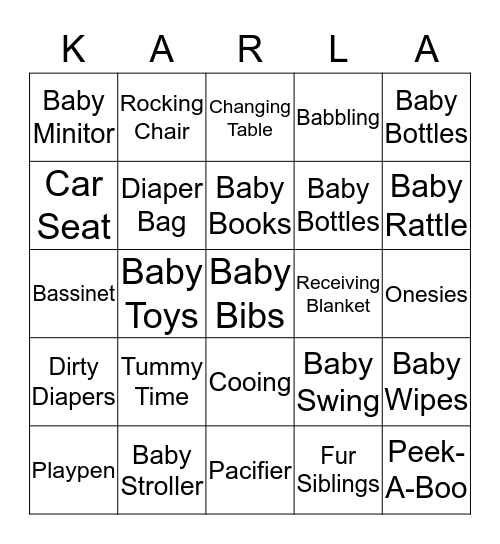 BABY BINGO Card