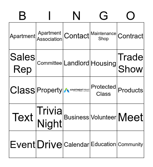 Selling and Networking Bingo Card