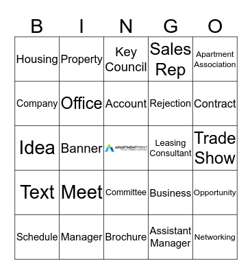 Selling and Networking Bingo Card