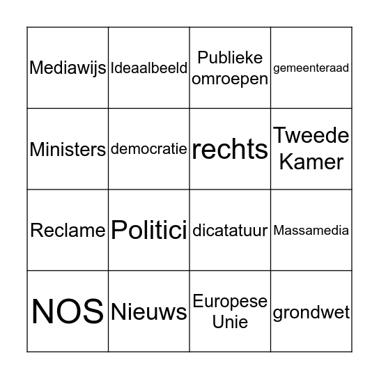Bingo  Bingo Card