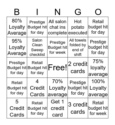 ULTA BINGO Week 4 Bingo Card