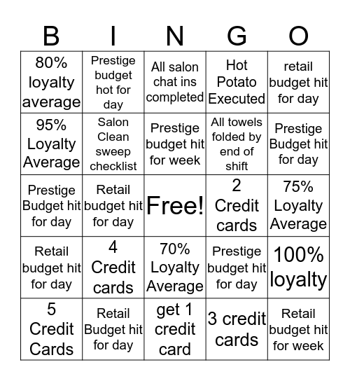 ULTA BINGO Week 5 Bingo Card