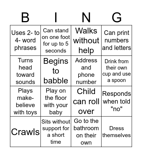 CHANCES Bingo  Bingo Card