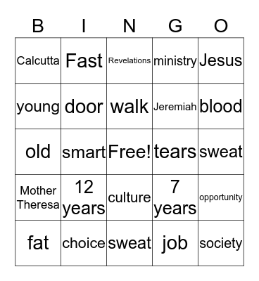 Bingo Card