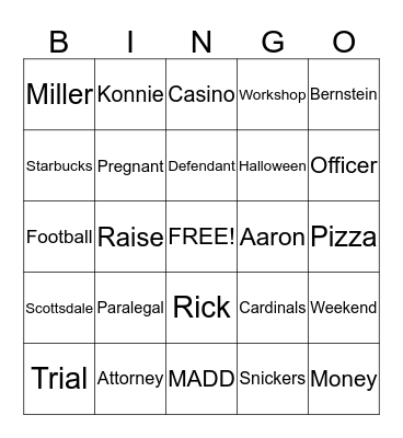 Paralegal Day! Bingo Card