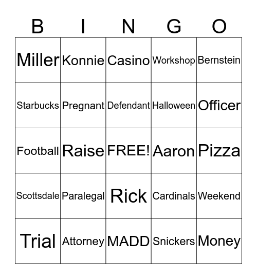 Paralegal Day! Bingo Card