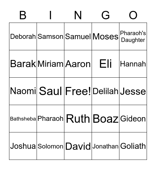 Unit 2 Bingo Card