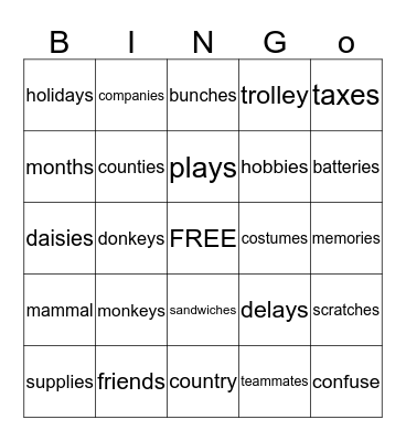 Bingo Card