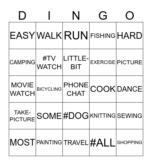 ASL 1 UNIT 2 CARD 3 Bingo Card