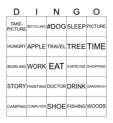 ASL 1 UNIT 2 CARD 4 Bingo Card