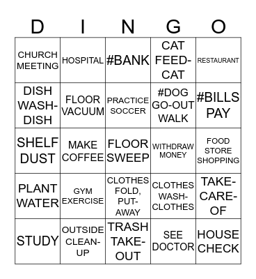 ASL 1 UNIT 5 CARD 3 Bingo Card