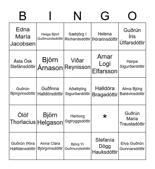 Viðskiptaumsjón Bingo Card
