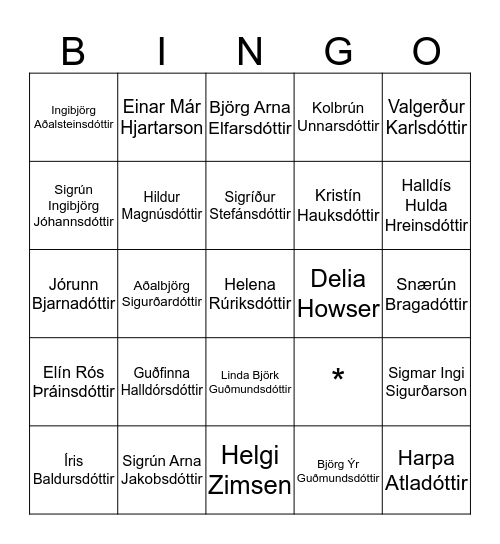Viðskiptaumsjón Bingo Card