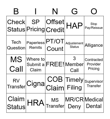 Customer Service Week CCSE Bingo Card