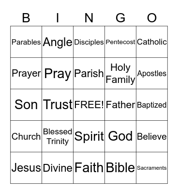 PREP Bingo Card