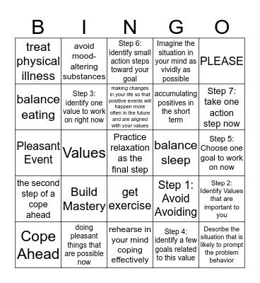 ABC PLEASE Bingo Card