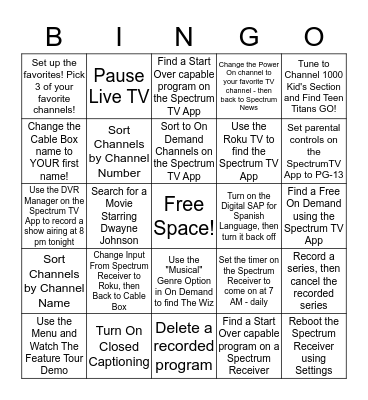 Learning Lab Bingo Card