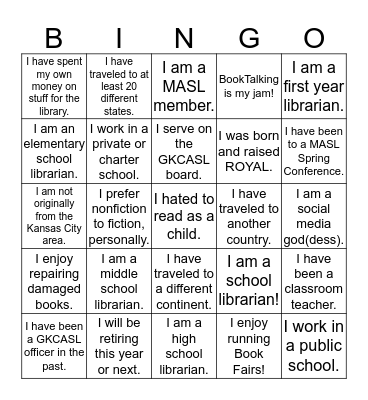 GKCASL Bingo Card