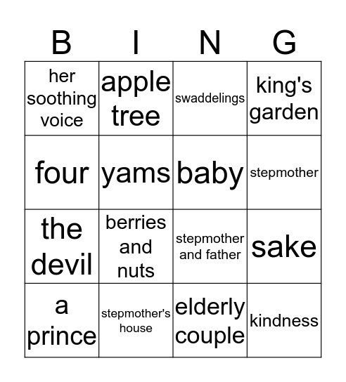 Handless Girls Bingo Card
