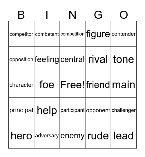 Dessert Bingo Card