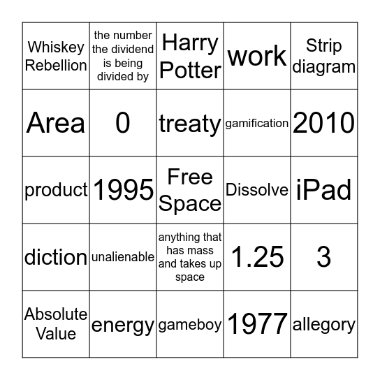 Gamify Bingo Card