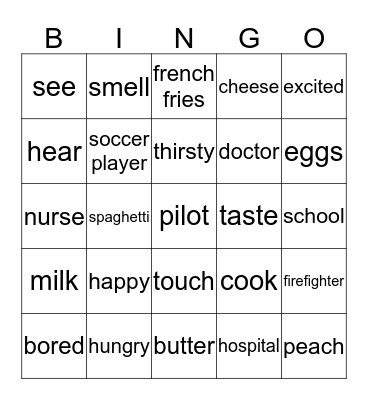 yellow review Bingo Card