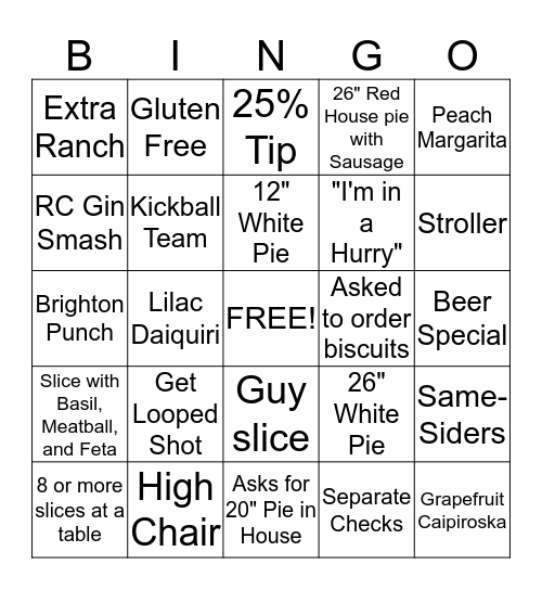 Atomic Cowboy Bingo Card