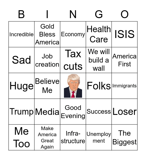 State of the Union Bingo Card