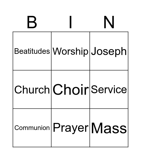 Christianty - Year 5 Bingo Card
