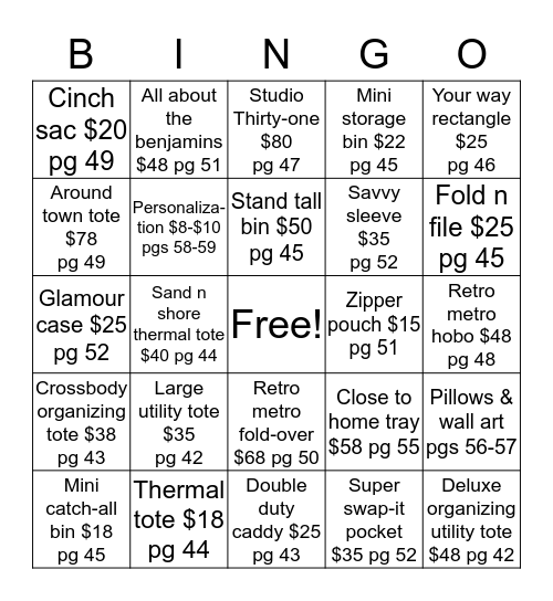 Customer Appreciation/Thirty-"1" Anniversary Bingo Card