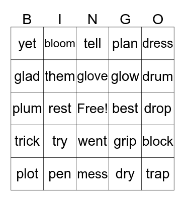 spectrum 2  7-9 Bingo Card