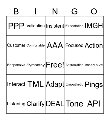 IMGH Bingo  Bingo Card