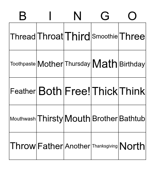 Xavier Bingo Card