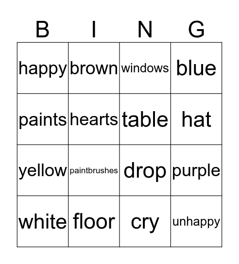 Making Easter Eggs Bingo Card