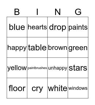 Making Easter Eggs Bingo Card