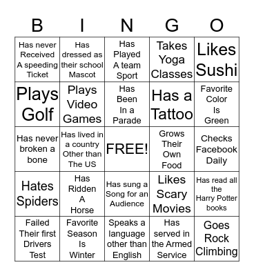 Bingo Card