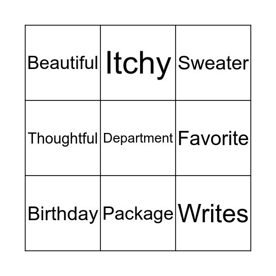 Bingo Card