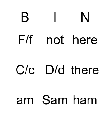 green eggs and ham Bingo Card