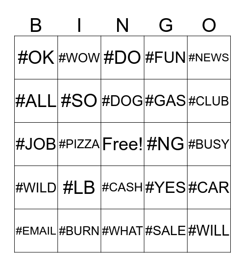 # Fingerspelling Bingo Card