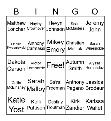 Alpha Kappa Psi Brother Bingo Card