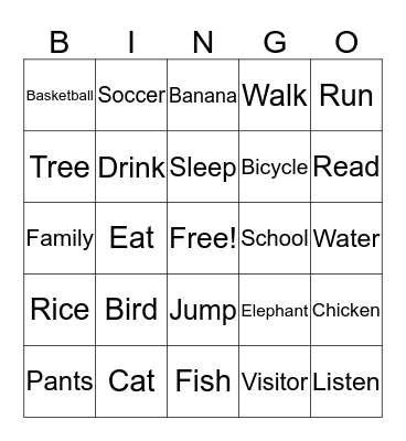 CoHP Bingo Card