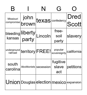 3.1 Bingo Card