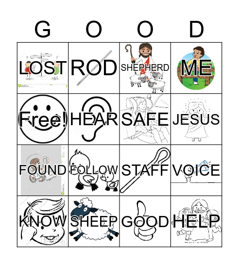 JESUS IS THE GOOD SHEPHERD Bingo Card