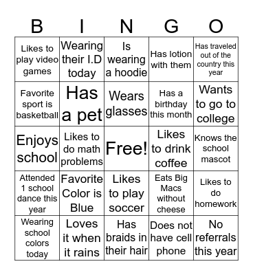 Ice Breaker Bingo  Bingo Card