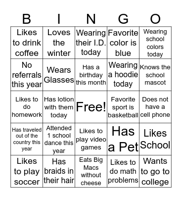 Ice Breaker Bingo  Bingo Card