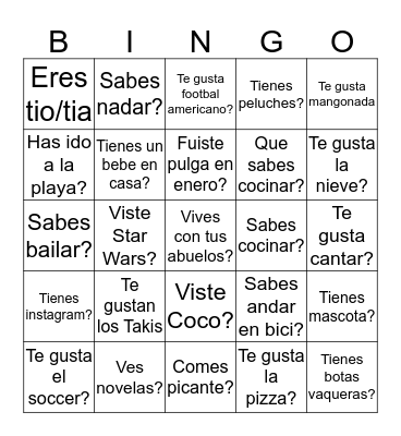 Academia Cuauhtli  Bingo Card