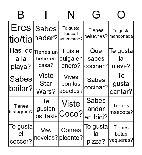 Academia Cuauhtli  Bingo Card