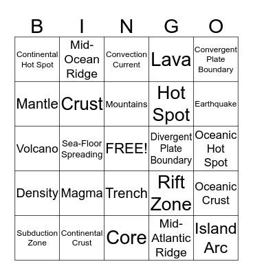PTACD Bingo Card