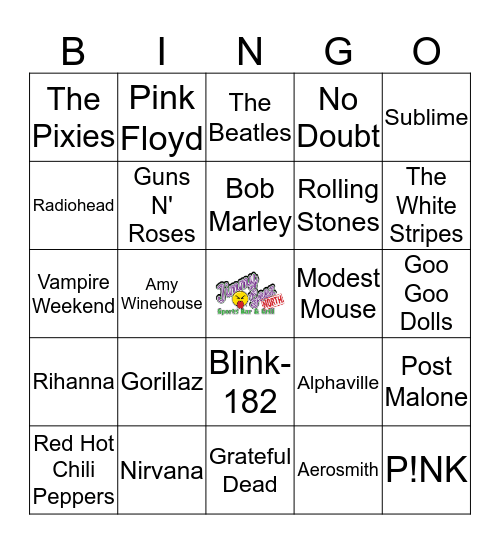 Jimmy Geez Music Bingo Card