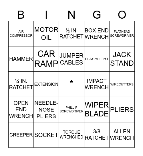 INTRODUCTION TO AUTOMOTIVE Bingo Card